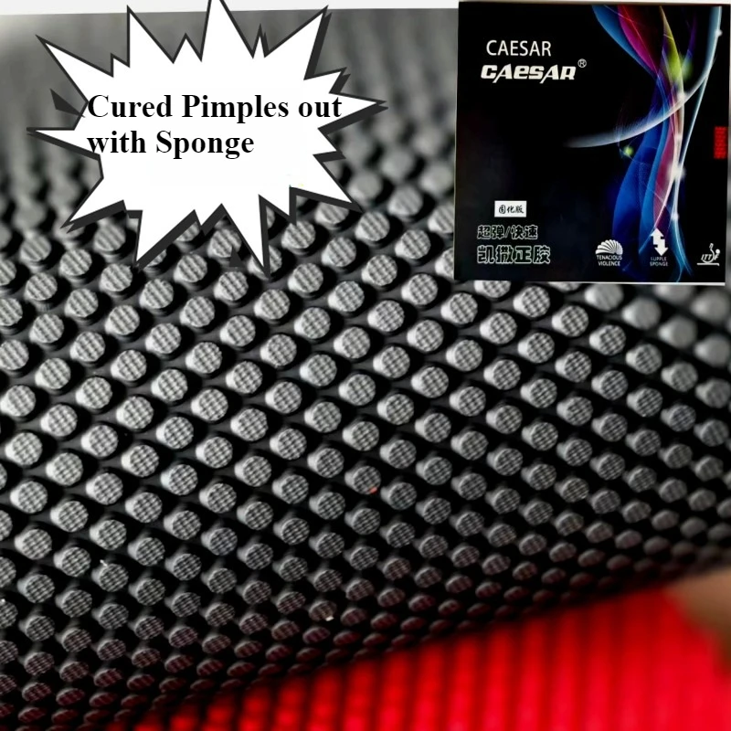 CAESAR معالجة تنس الطاولة المطاط البثور مع 2.0 مللي متر الطاقة الألمانية الإسفنج بينغ بونغ المطاط لمكافحة حلقة غرق هجوم سريع