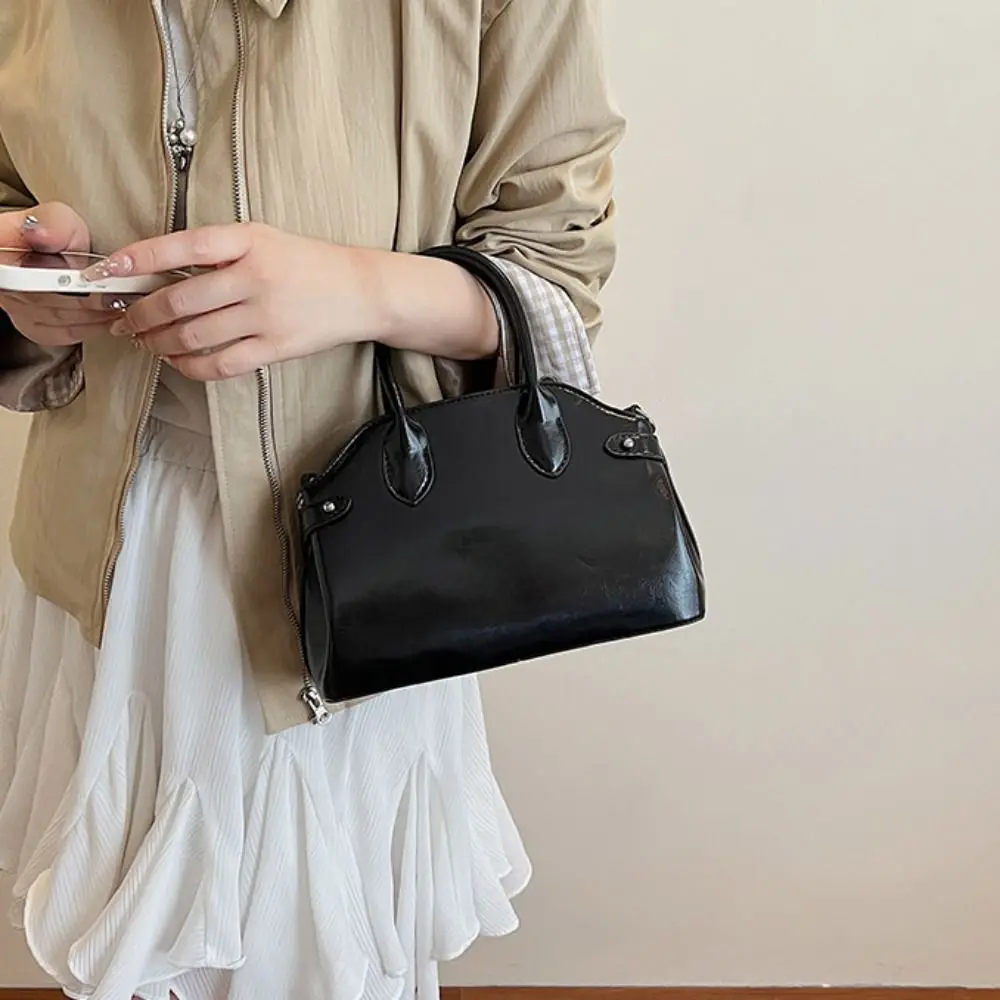 

Shoulder Bag Suede Boston Shoulder Bag Handbag Large Capacity Slouchy Hobo Bags Korean Style Candy Color Solid Color Tote Bag