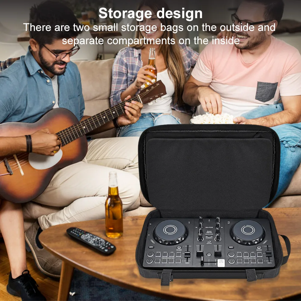 حقيبة حمل مع حزام كتف قابل للتعديل DJ حقيبة حمل للسفر لبايونير DDJ-200/DDJ-WeGO4 لـ Hercules Inpulse 200/200 MK2