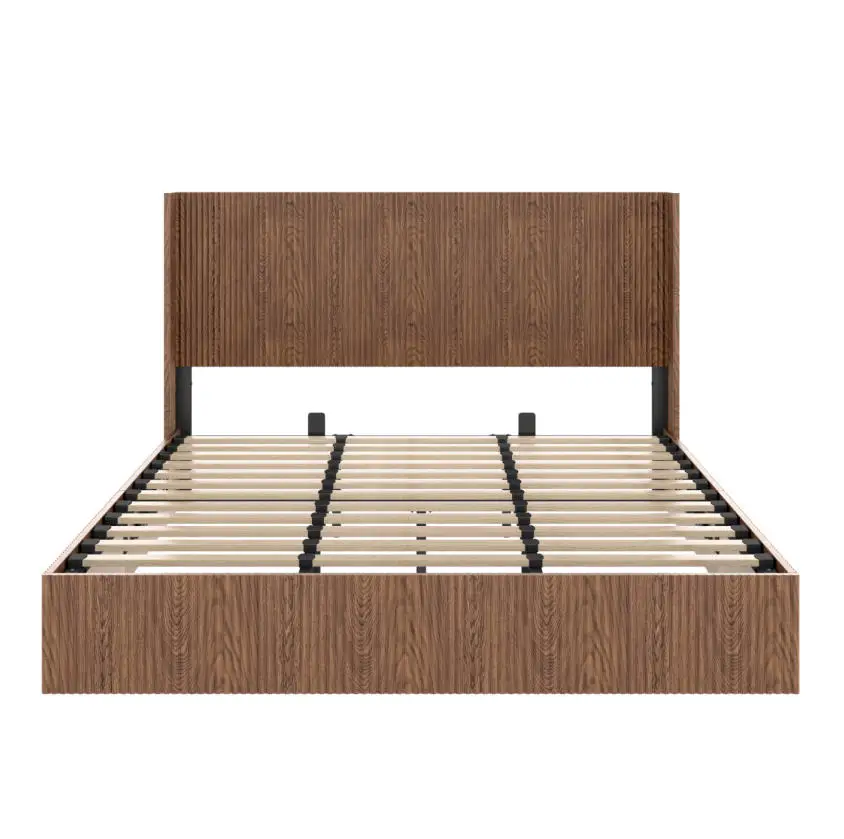 

#Luxury Modern King-Size Wooden Bed Frame Handcrafted Luxury Oak Wood Bedroom Furniture With Adjustable Feature Soft Luxury Styl