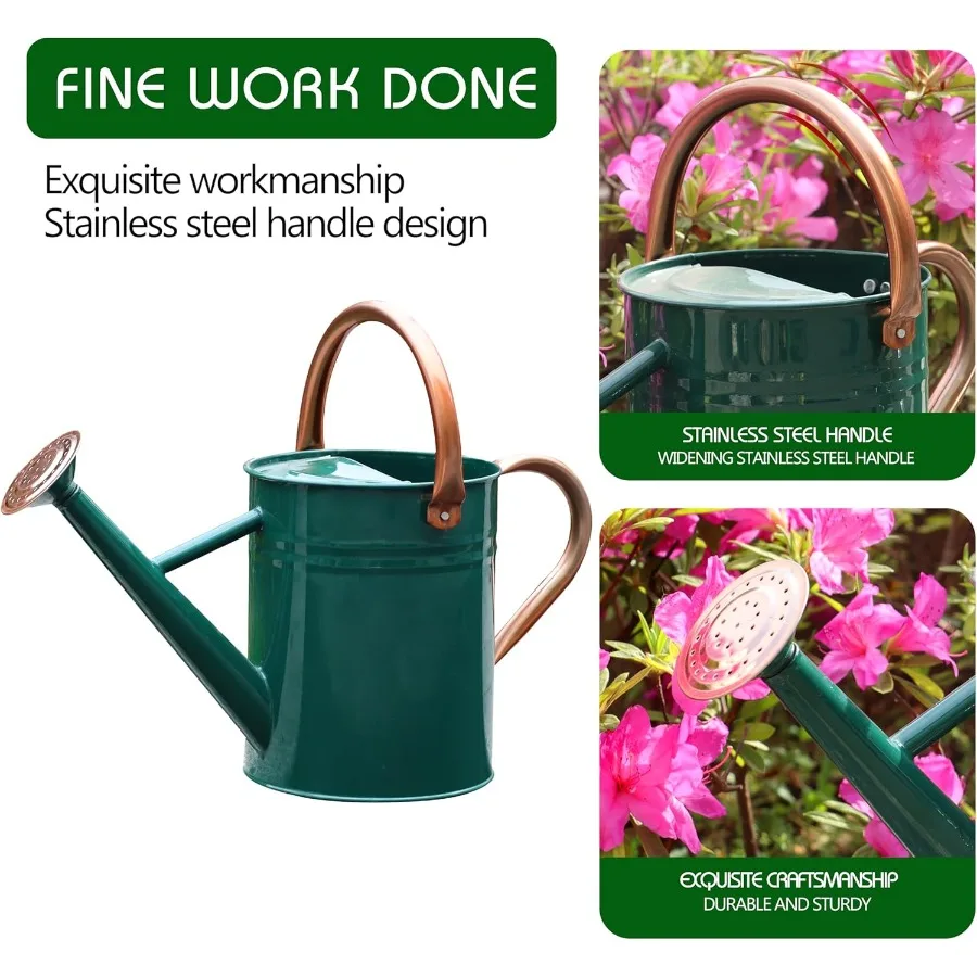 علبة سقاية معدنية للنباتات الخارجية والداخلية ديكور 1 جالون تصميم متين وأنيق لسيارة نباتية فعالة #4