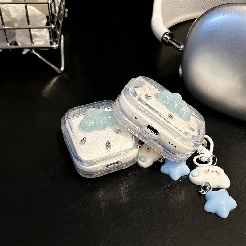 جراب سحاب ثلاثي الأبعاد لامع لسماعات AirPods ، سماعات أذن بلوتوث ، صندوق شحن ، جراب سماعة واقية ، غطاء لـ Airpod Pro 1 ، 2 ، 3