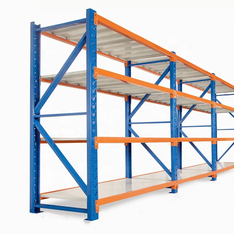 Industrial stacking heavy duty long span shelving estanteria storage metal shelf rack for warehouse