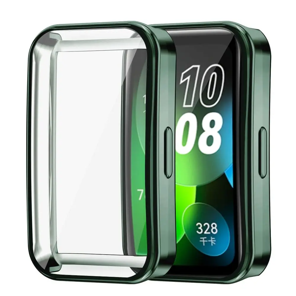 Soft TPU Protective Cover Full Cover Smart Watch Screen Protector Accessories Anti-Scratch Case Shell for Huawei Band 9 8