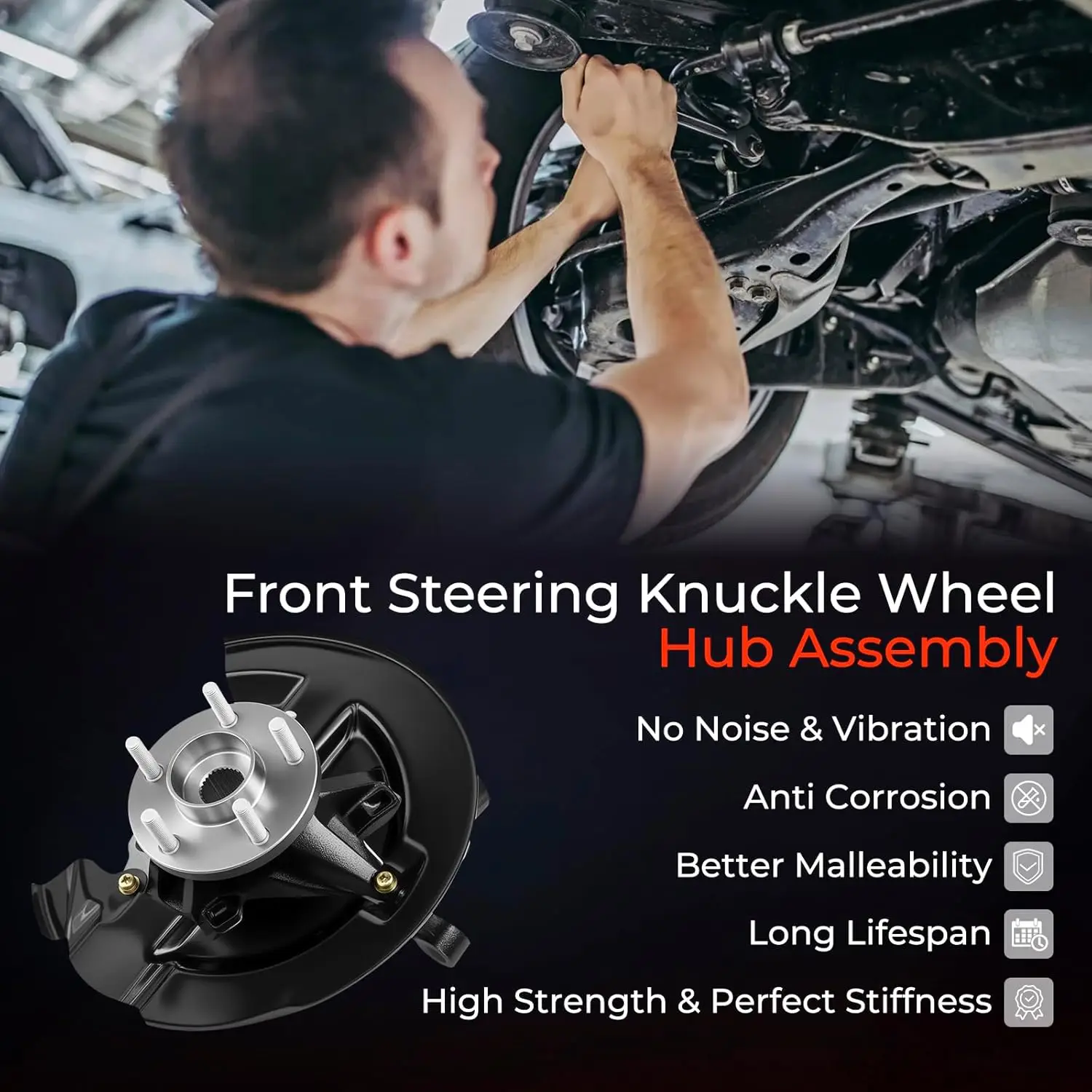 

LK143 Left Front Steering Knuckle Wheel Bearing Hub Assembly For Ford Escape 2013-2019 for CV6Z2K005C CV6Z3K186B GV6Z1104A