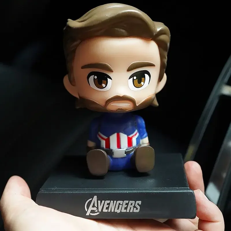 Marvel car center console decorative accessories Spiderman Hulk personalized creative desktop ornaments Avengers bobblehead doll