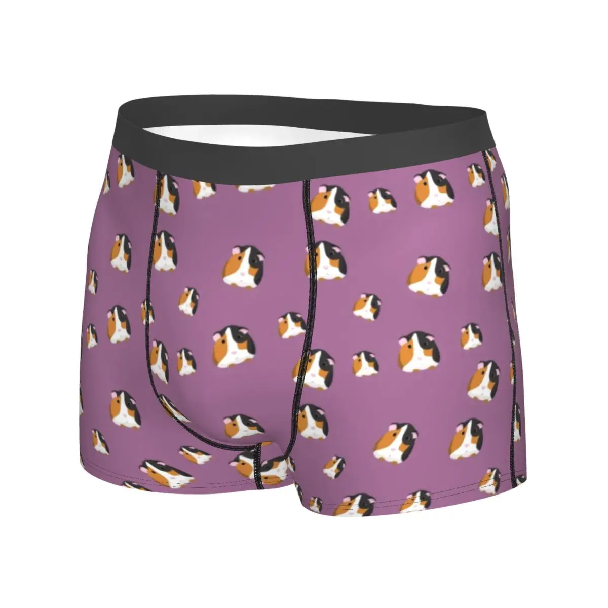 Lavender Guinea Pig Underwear Animal Print Men Boxer Brief Breathable Boxershorts Hot Sublimation Plus Size Underpants