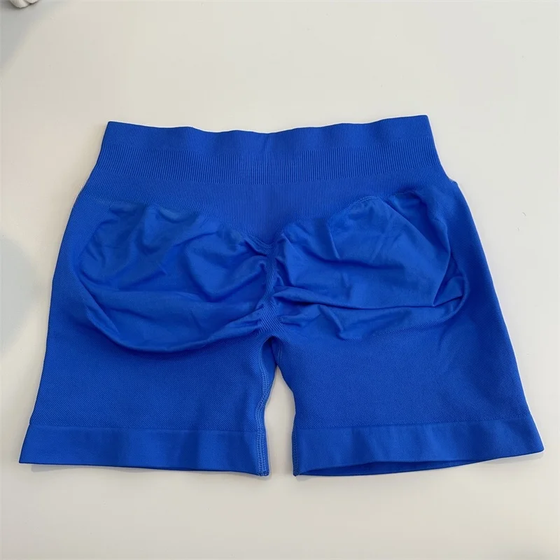 Shorts de yoga à bande de lit, 4.5 pouces, sans couture, Flex Scrunch Bum, entraînement, gym, butin de yoga, pantalons courts de course