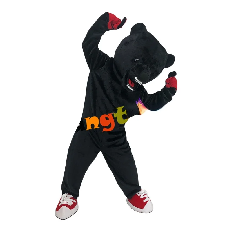 1244 Black Bear Mascot Costume Adult Cosplay Furry Animal Cartoon Character Suit