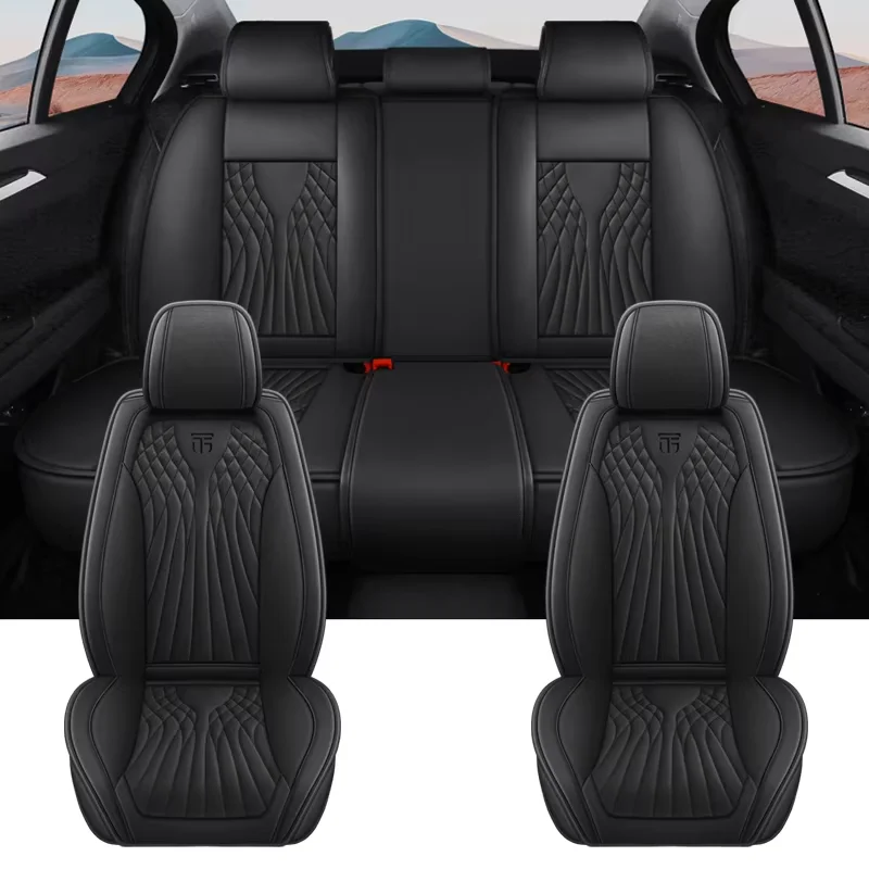 

Противоскользящие прочные универсальные чехлы на автомобильные сиденья для MG MULAN MG4 MG5 MG6 ZS HS EV, поясная подушка из искусственной кожи, авто аксессуары для интерьера