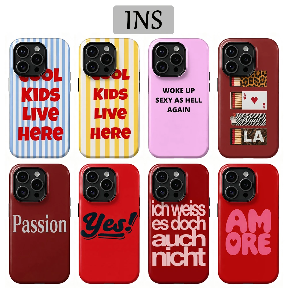 English Letters Phone Case for Samsung Galaxy A56 A36 A26 S26 S25 S24 S23 S20FE Ultra Plus 4G 5G Luxury Double-layer Back Cover