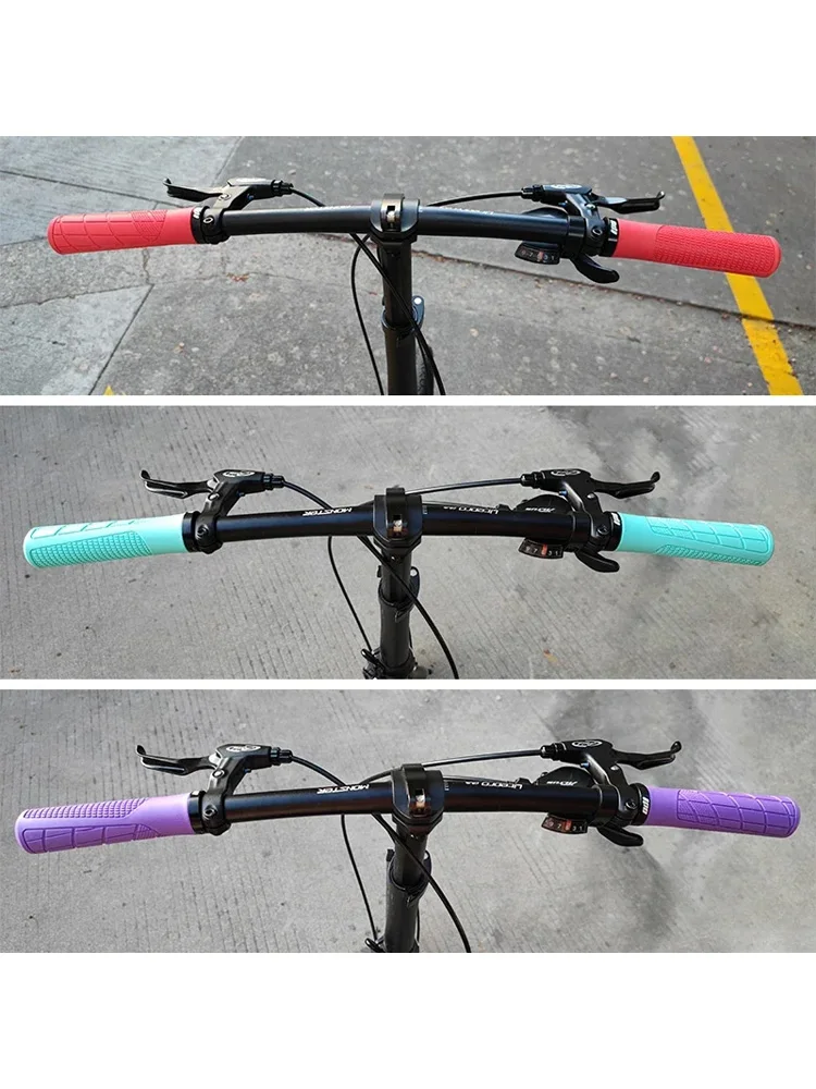 AliExpress NONE ODI red bike grips Lock On MTB Cuffs Soft rubber grips Mountain Road Bike Handlebar Cover Ergonomics Non-slip Bike Handle grips
