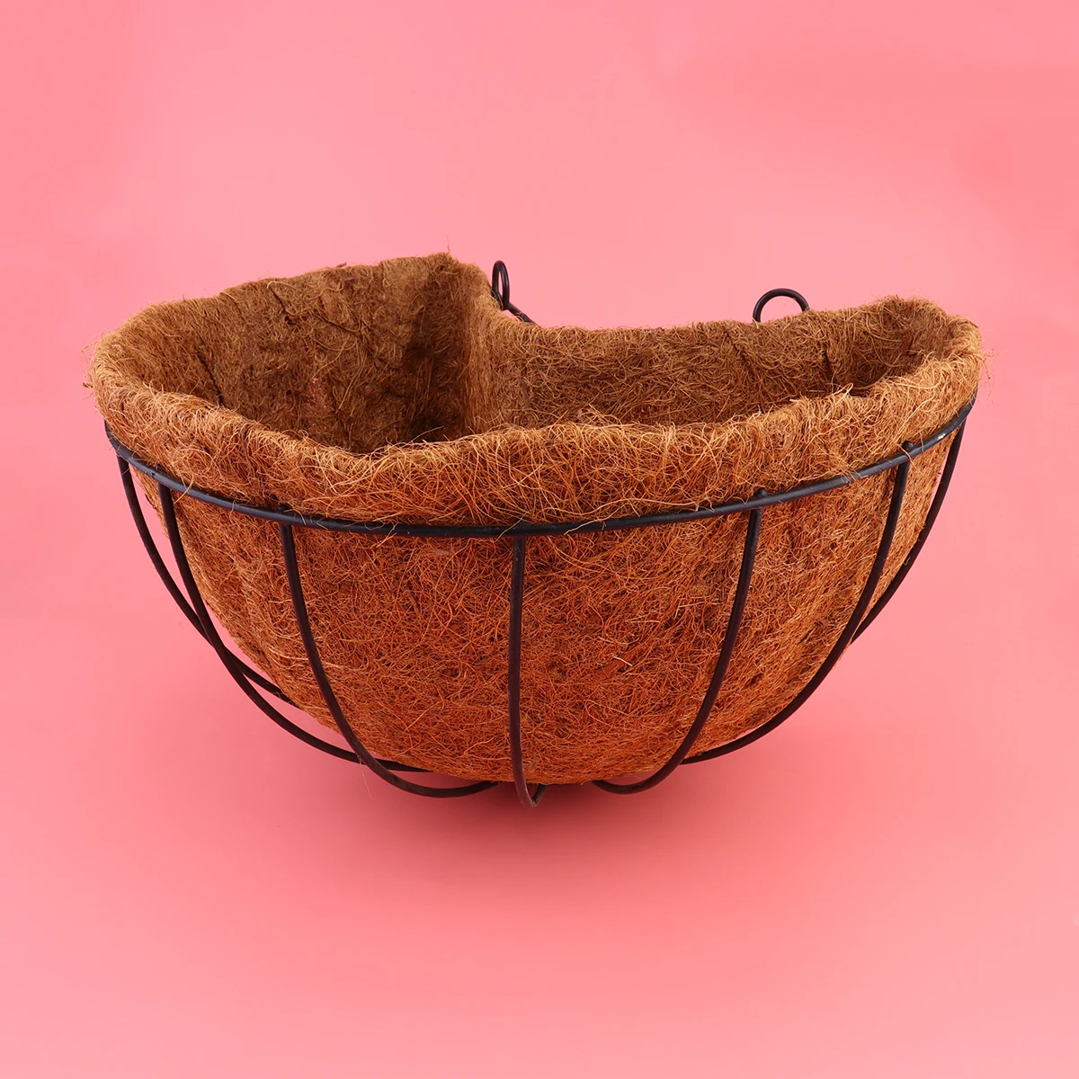 

Coconut Palm Hanging Basket Corner Flower Pot Wall Mount Balcony Planter Rustproof Durable Home Decor Space Saver Iron Material