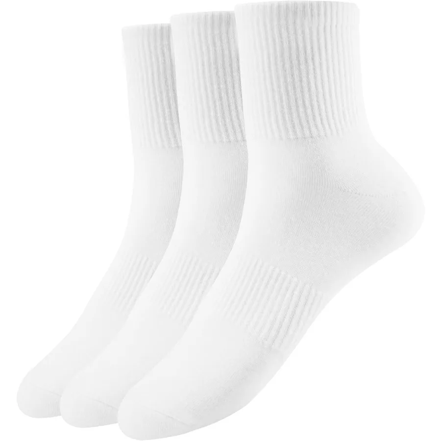 

Мягкие хлопковые носки до середины икры для женщин, 3 пары или 6 пар белых мини-носков выше щиколотки, идеально подходят для отдыха и занятий спортом