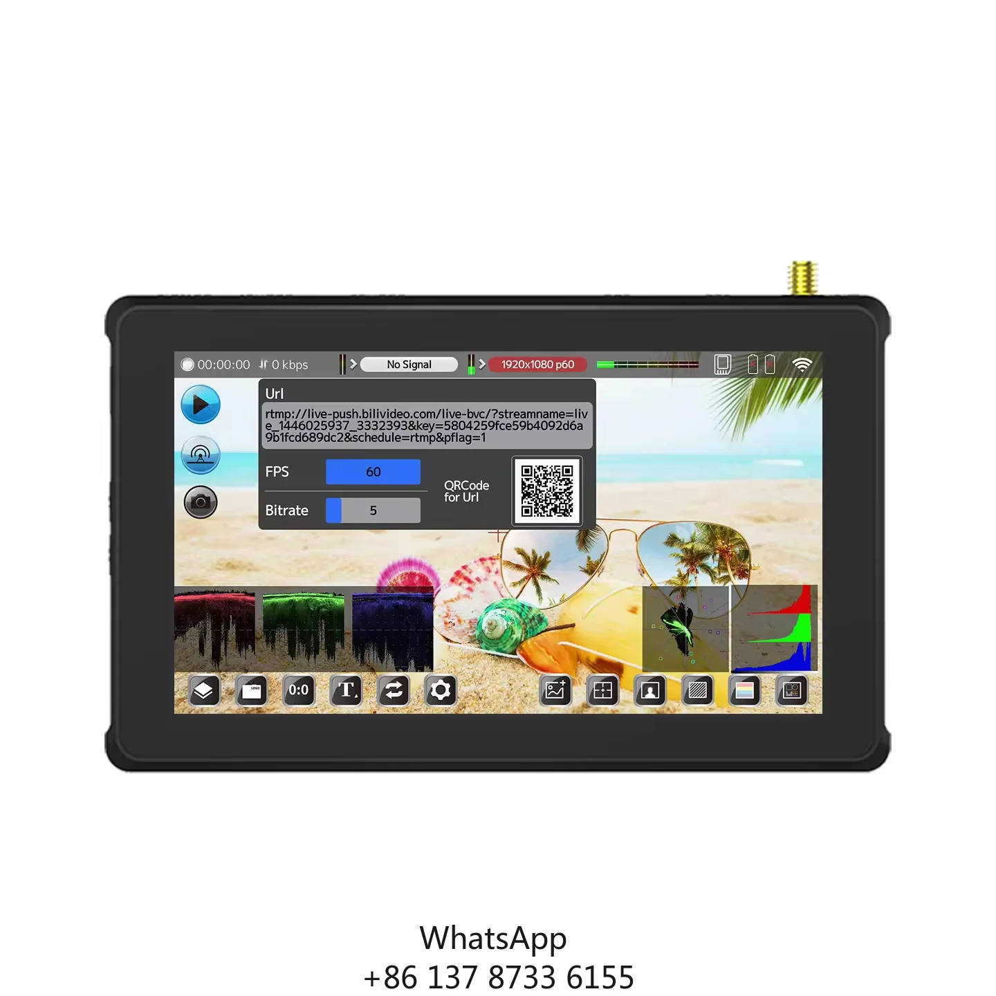Movmagic X5 Professional Multi Camera Productions Live Streaming Video Switcher With High Brightness Touch Screen