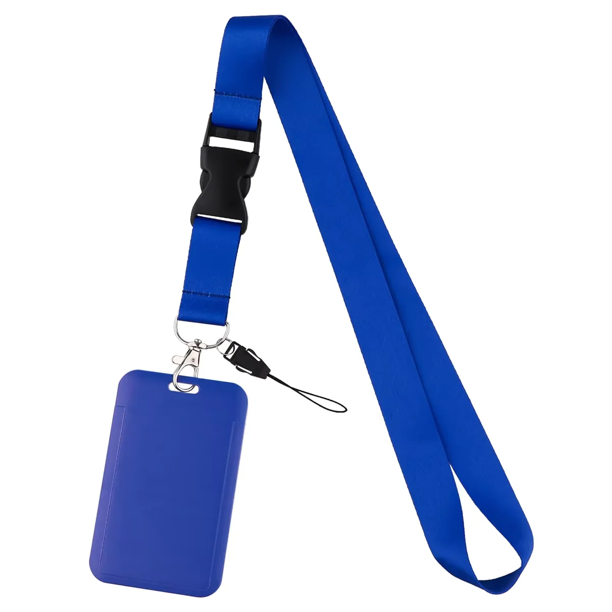 Pure Lanyard Keychain with ID Card Holder Cell Phone Charm Multi-function Neck Straps for Keys Keychain Badge Holder Accessories image 4