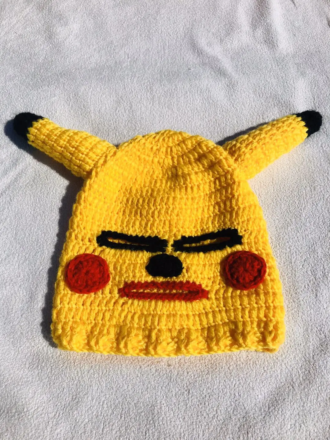 Cartoon Kawaii Pikachu copricapo divertente lana lavoro a maglia Pokemon Elf Mask cappello di umorismo per la festa di compleanno rilascio gioco di