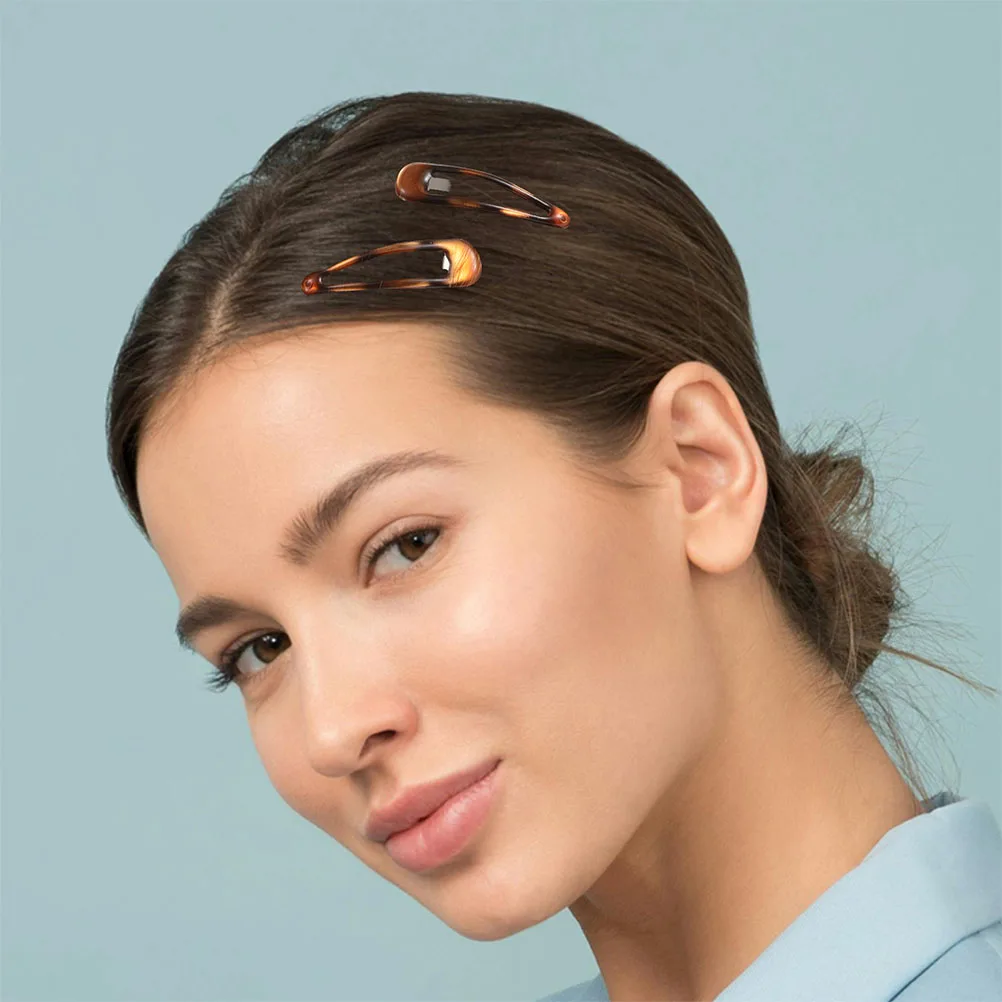 

10pcs Tortoiseshell Hair Clips Small Snap Barrettes Fine Coffee Thin Hair Lightweight Secure Hold Versatile Usage Hairpin Pouch