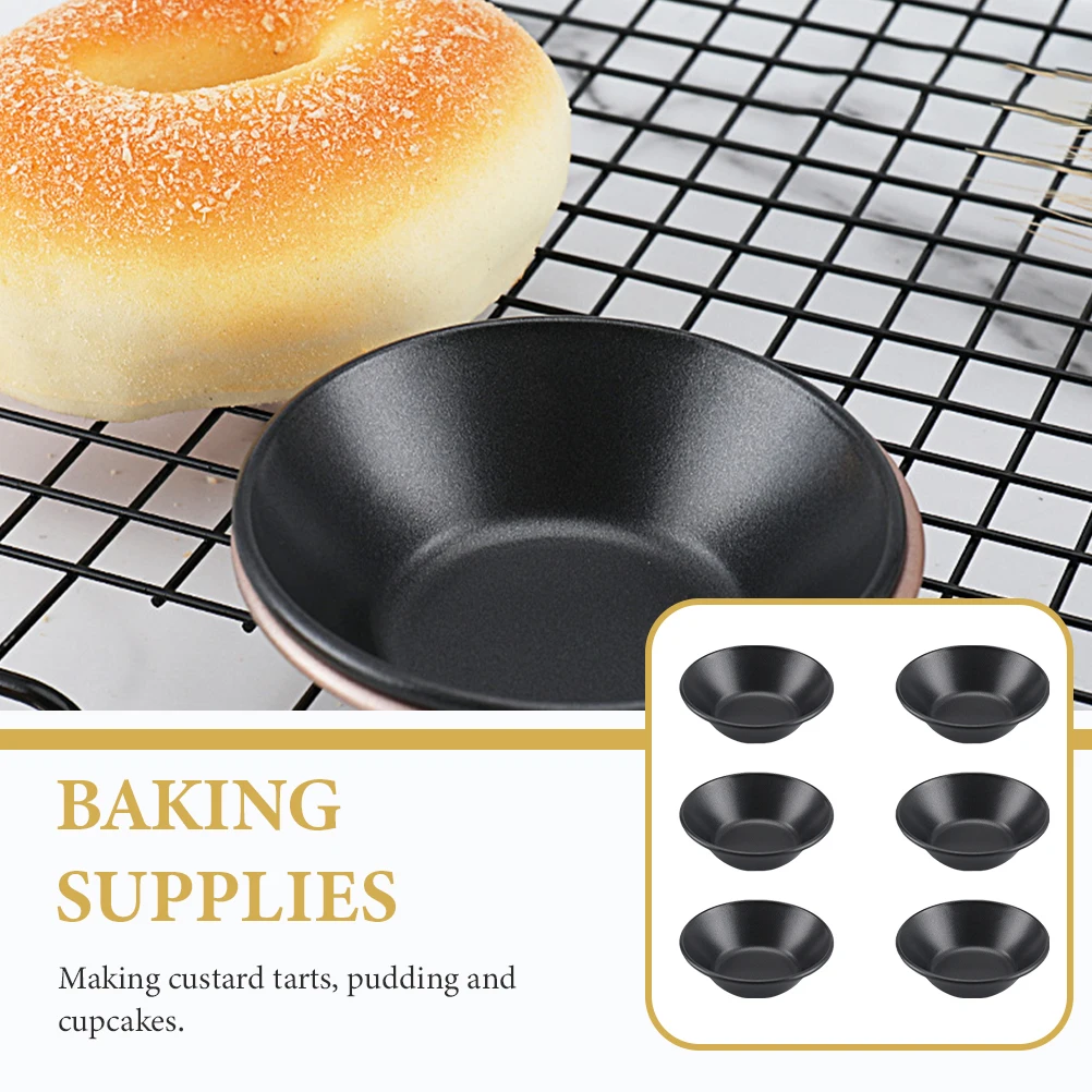 

6 Pcs Baking Mold Supplies Egg Tart Non Stick Bakeware Pudding Cups Mini Molds Tools