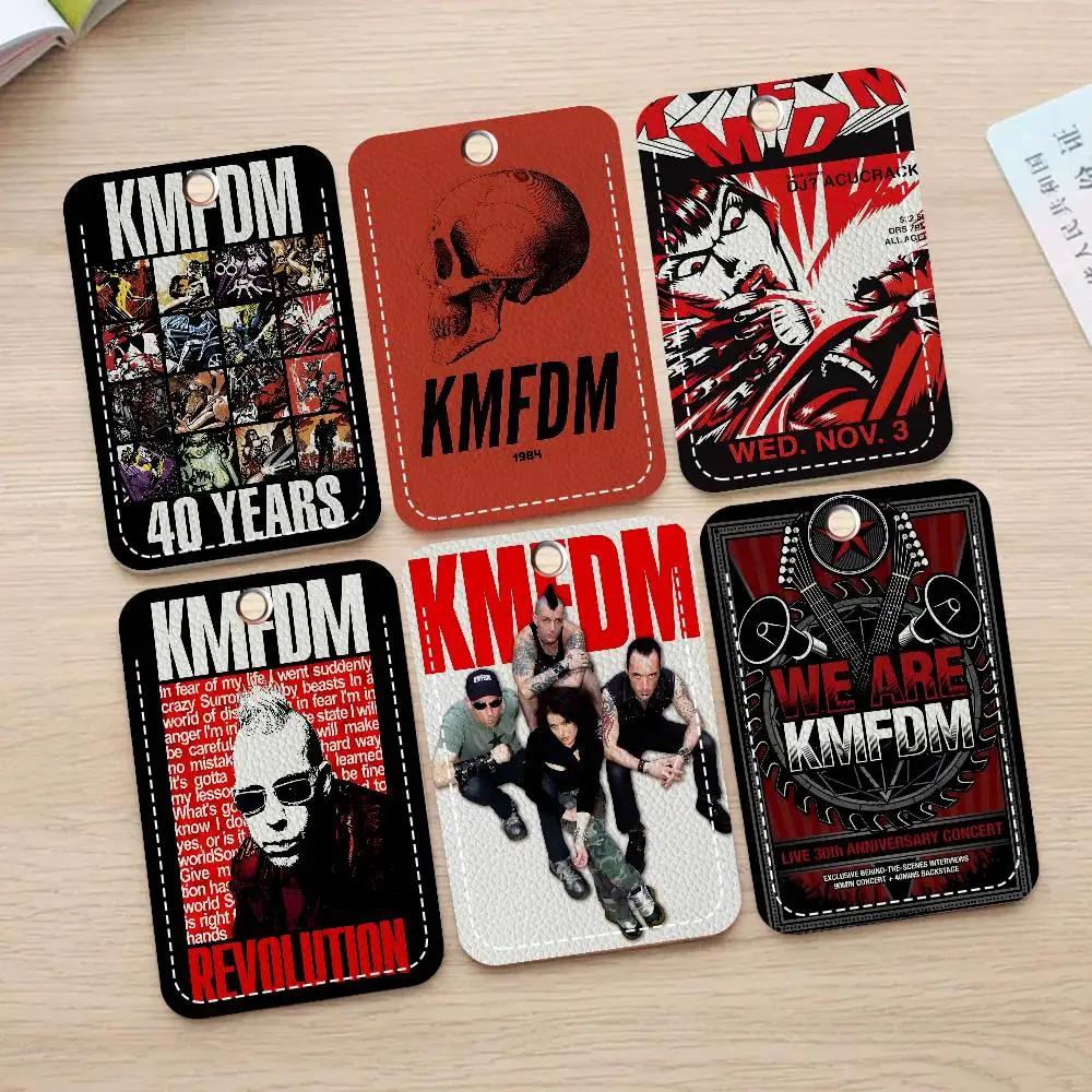 1pc K-KMFDM Band Rectangle Keychain Card Holder, Badge Credit Card Holder, Student ID Card Holder, Bus Cards Cover