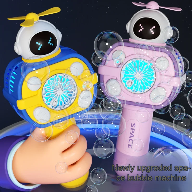 Hot Bubble Machine Populaire Beroemdheid Blazen Volautomatische Kinderen Handheld Bubble Gun Kid Elektrisch Licht Speelgoed Zonder Batterij