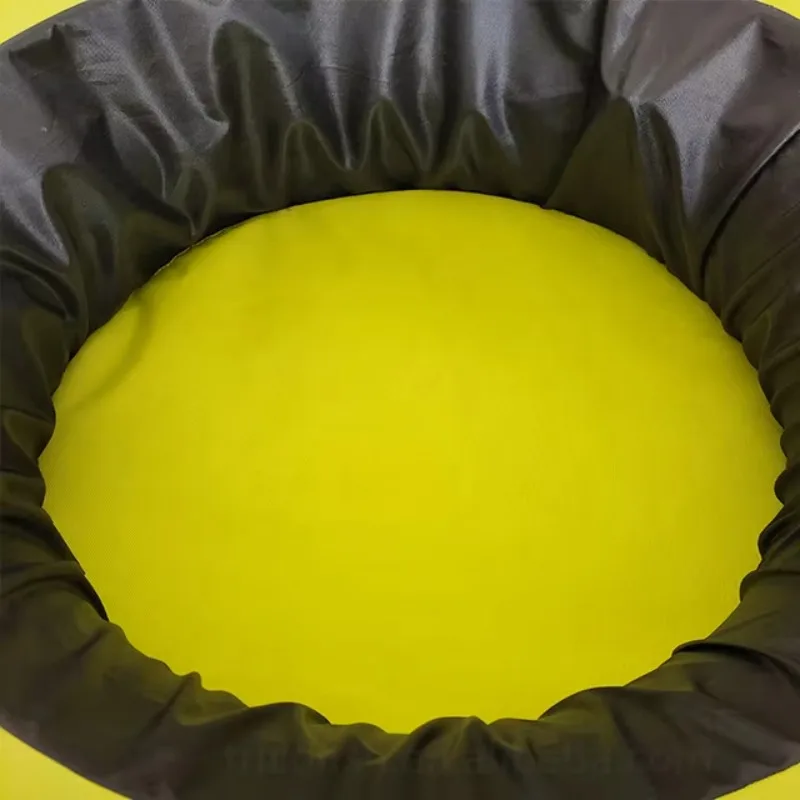 Wholesale Winter Products Durable Yellow Inflatable Hard Bottom PVC Snow Tube With Nylon Cover