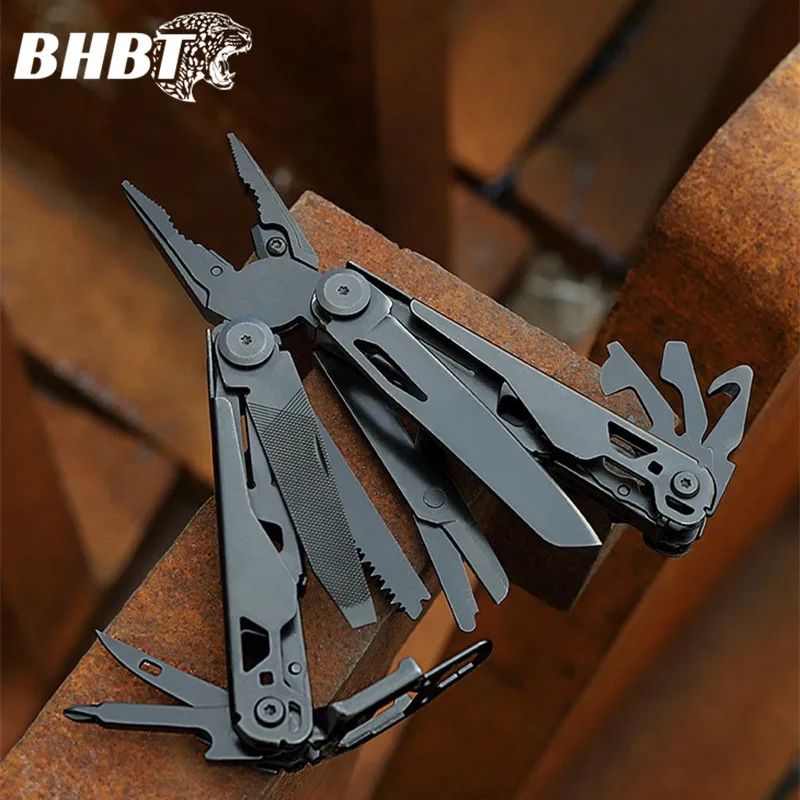BHBT 19 in 1 Multitool Pliers Folding Knife Multi Tool Hoxagon Wrench Outdoor Camping Survival EDC Equipment Home Repair Tools