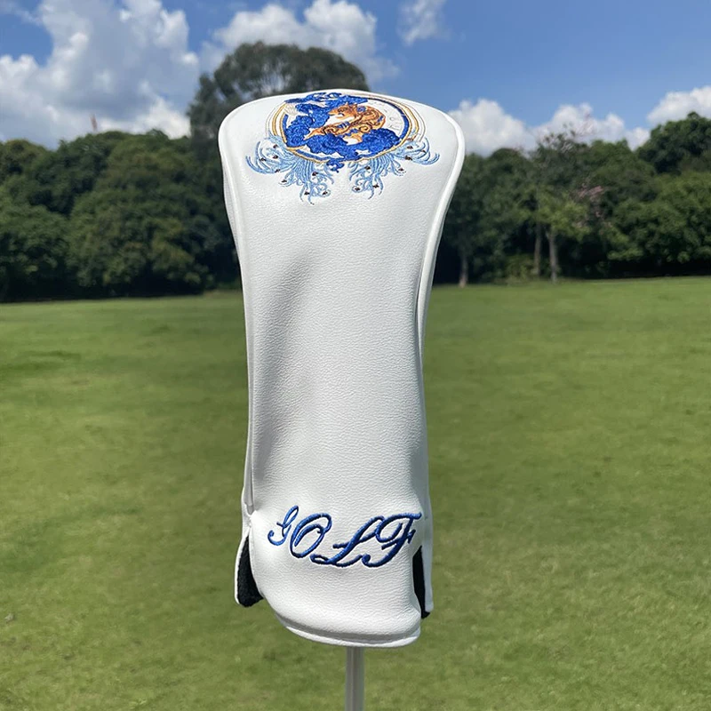 Zodiac Tiger Golf Club HeadCover Fairway #135 UT For Driver Hybrid Wood covers PU leather Waterproof Cute tiger head Unisex