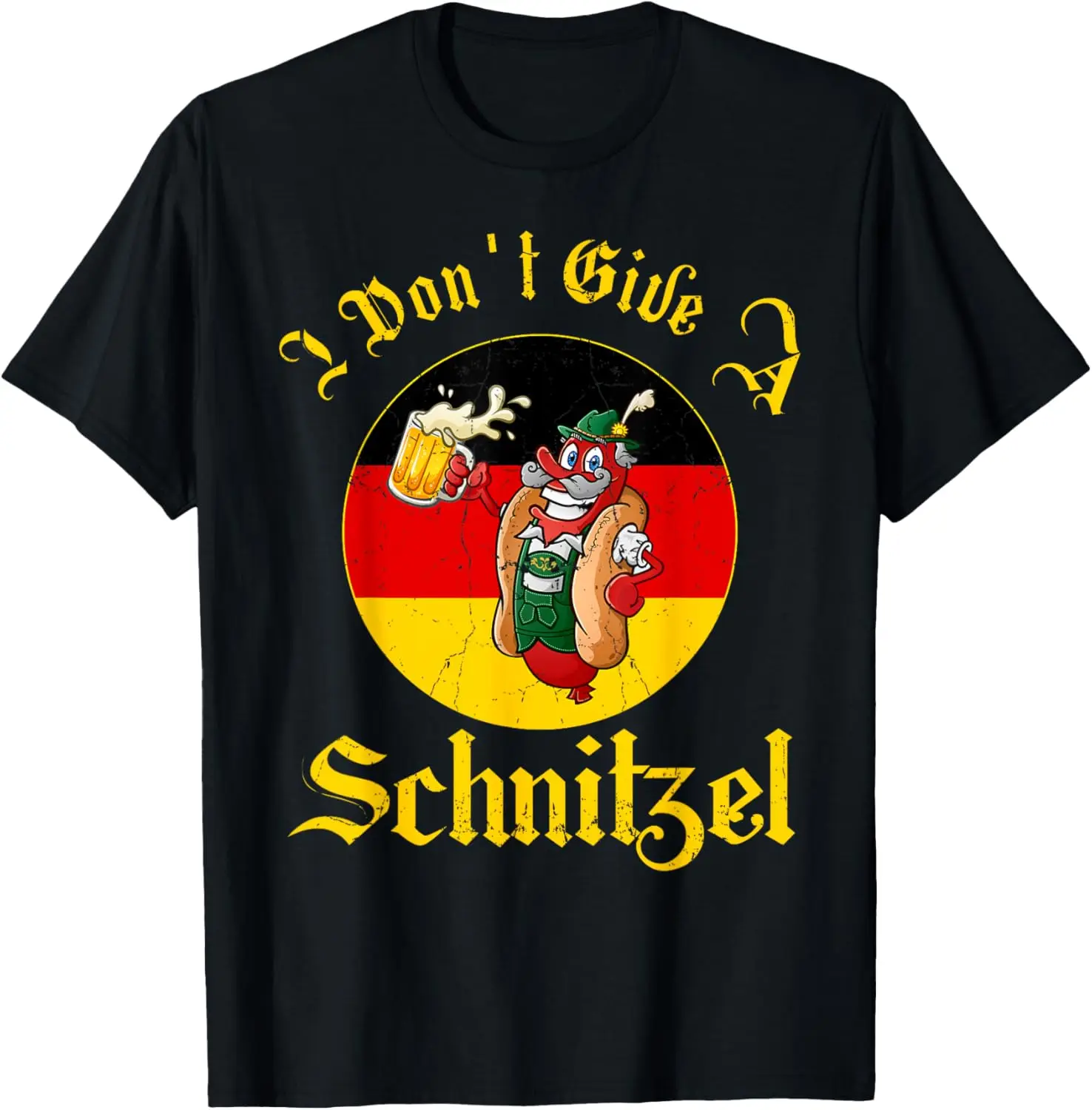 Funny I Don't Give A Schnitzel Wurst Sausage Oktoberfest Men T-Shirt