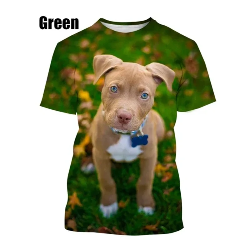 New Fashion Pit Bull 3D Printed T-shirts Summer Casual Men\'swomen\'s Hip Hop Breathable Short Sleeve Trendy Unisex Tops Tshirt