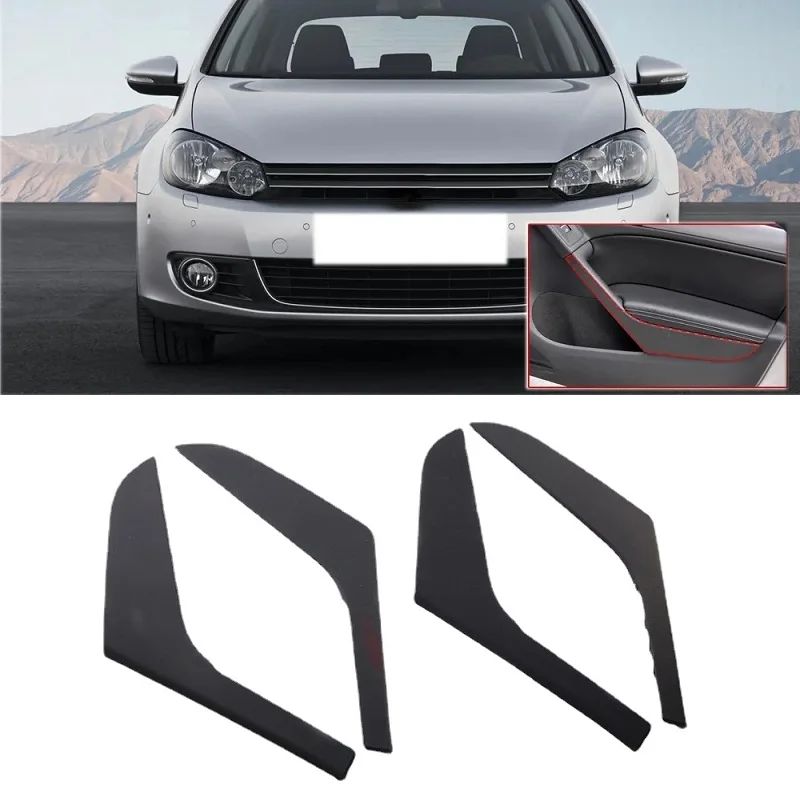 Car Interior Door Black Left Right Handle Cover Trim For VW Golf 6 MK6 2009 2010 2011 2012 2013 5K4868039A 5K4868040A