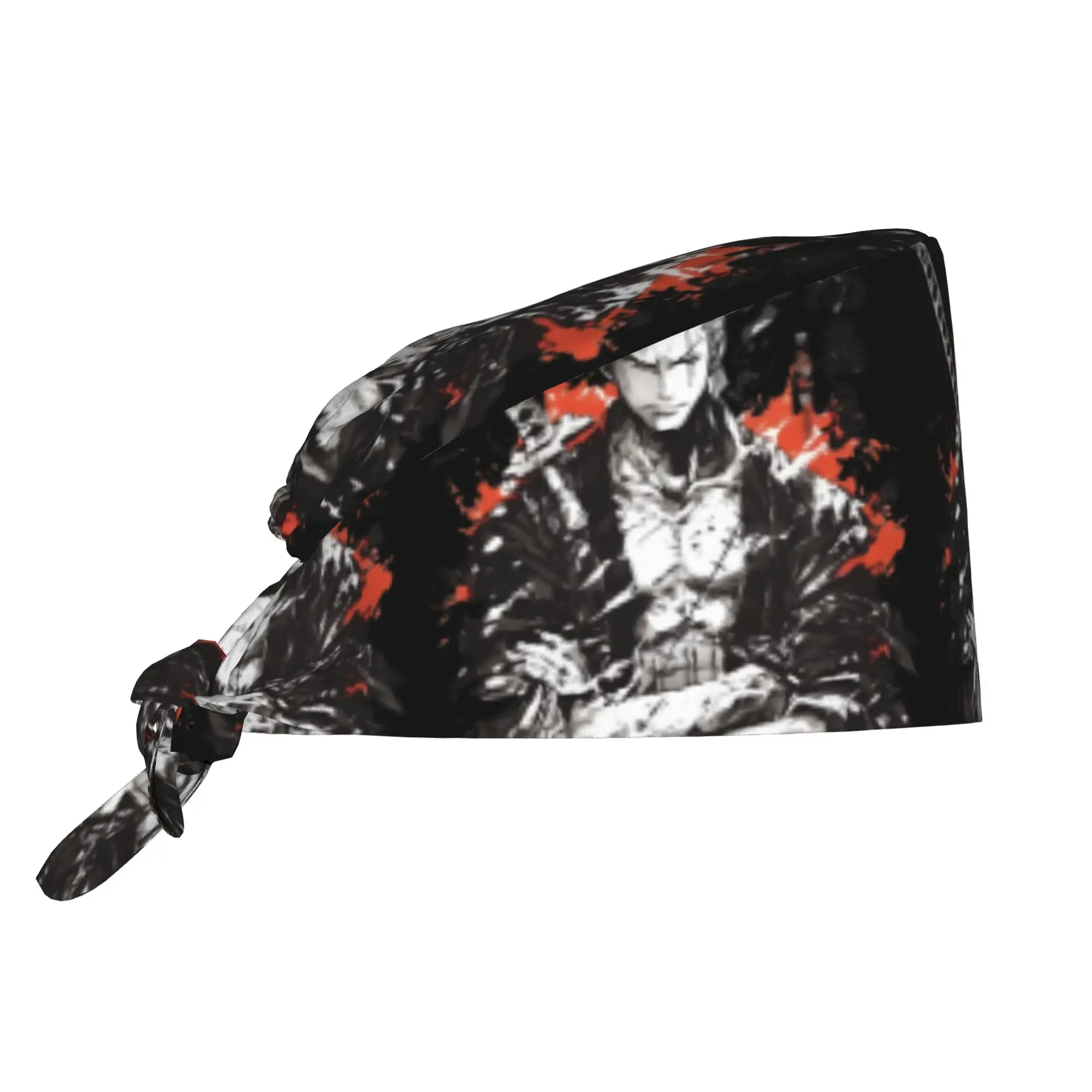 Gorro Quirúrgico Personalizado Zoro One Piece para Hombres y Mujeres, Divertido Gorro de Limpieza con Diseño de Anime y Cómic, Gorro de Enfermera