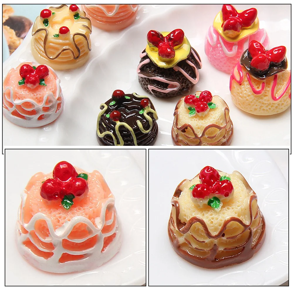 ของตกแต่งขนมหวานปลอม 25 ชิ้น เหมือนจริง งานฝีมือเค้กขนาดเล็ก สำหรับตกแต่งบ้าน ห้องครัว สำนักงาน ร้านเบเกอรี่ งานปาร์ตี้ ของตกแต่งบนโต๊ะ