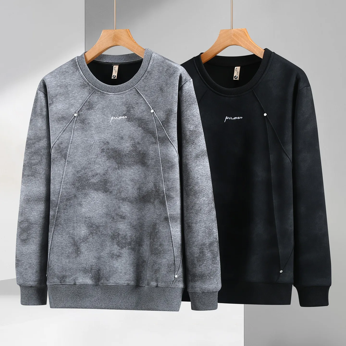 Moletom Unissex Tamanho Extra Grande em Algodão para Uso Casual, Confortável e Respirável, Camiseta de Manga Longa para Homen...
