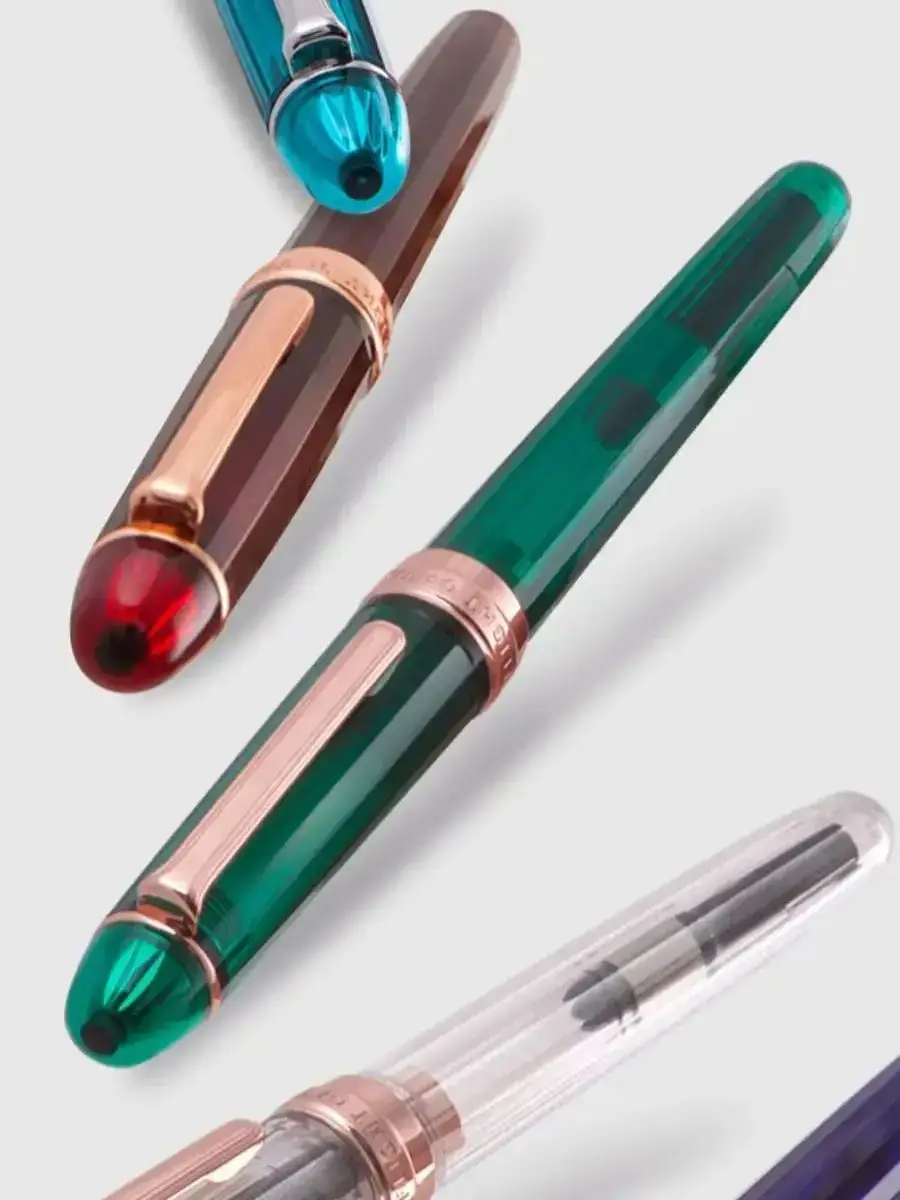Natami Ruby Red Fountain Pen Fine Nib Gold Trim Smooth Writing Refillable Ink Converter Luxury Gift Office Business Signature Pen
