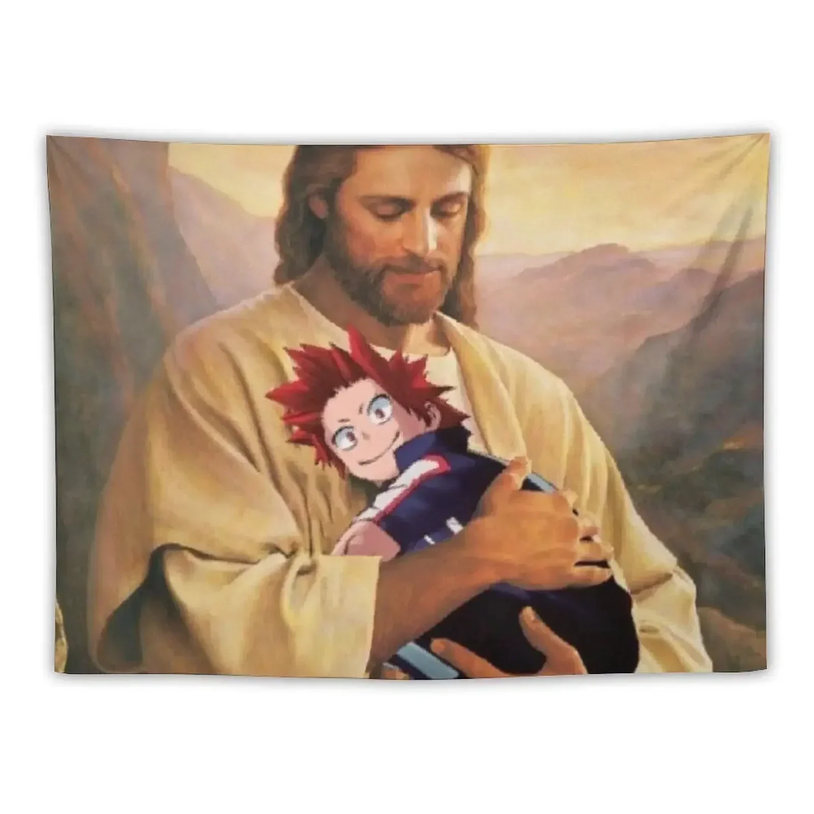 

Kirishima held by Jesus Tapestry Aesthetic Room Decor Korean Room Decor Aesthetic Bedroom Decorations Wall Carpet Tapestry