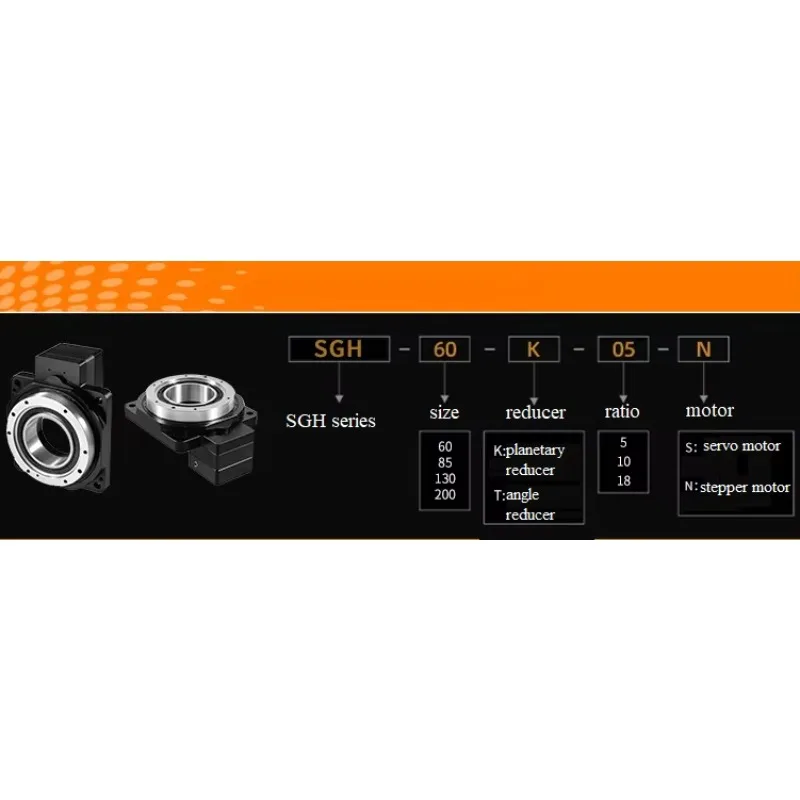 xmsj85mm Attuatore rotativo cavo 5:1 10:1 Attuatore cambio epicicloidale Telaio 60 200W Servomotore Attuatore rotante ad albero cavo