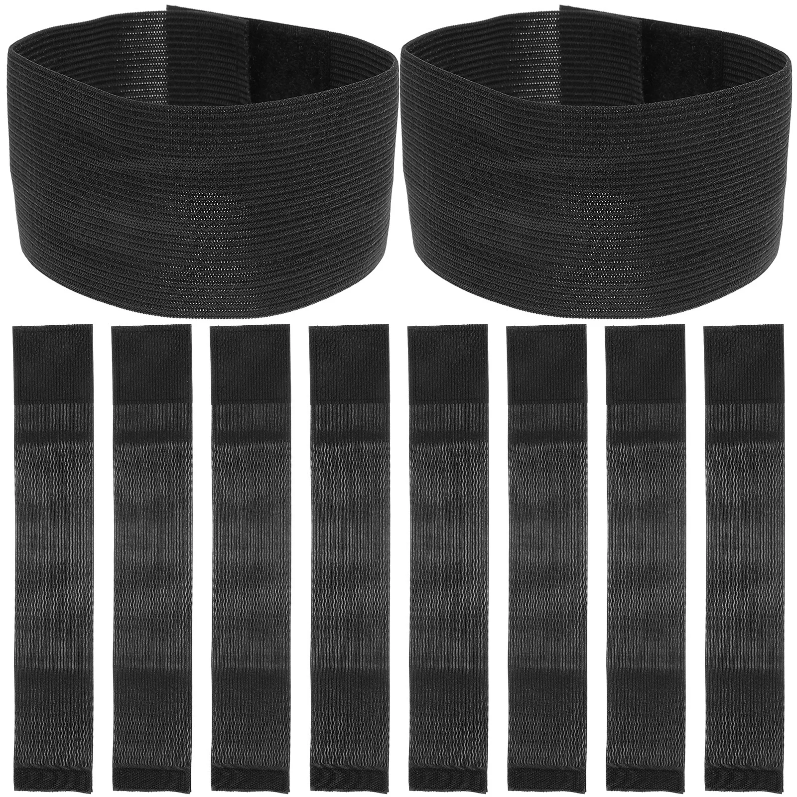 10pcs Funeral Memorial Armband Black Elastic Adjustable For Mourning Event Cemetery Commemoration Football Police Wear Durable