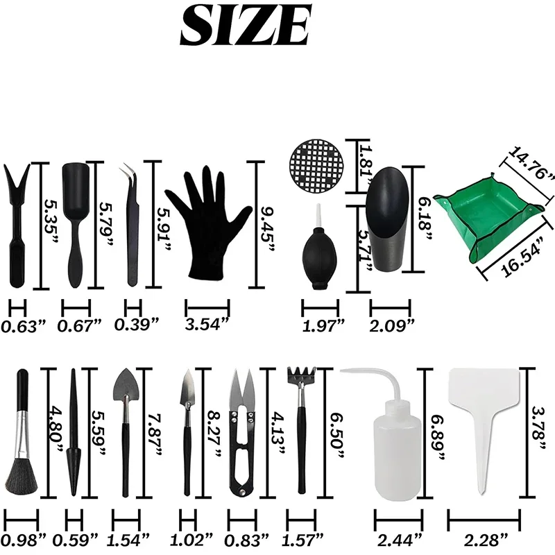 30PCS Garden Hand Transplanting Succulent Tools Set Thickened Repotting Mat Miniature Planting Indoor Fairy Care Potting Cactus