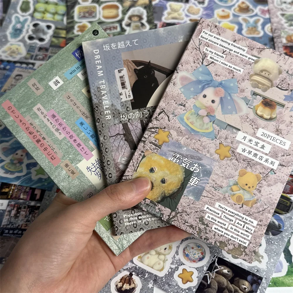 

20 pcs Cartoon Die cut Sticker Book Journal Decorative DIY Scrapbooking Sticker Laptop Student Handbook Stationery Stickers Gift