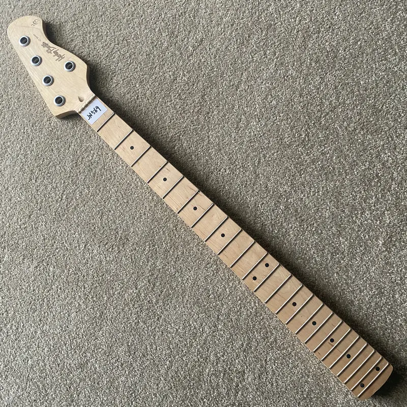 

JN569 Natural Maple 24 Frets 5 String Electric Bass Semi Finishing Bass Guitar Neck Surface Paint Dirty and Tiny Damages