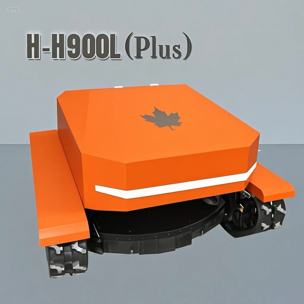 Powerful Rubber Tracks Remote Control Robot Lawn Mower Ga soline Powerful All Terrain Automatic Robot Lawn Mower for Sale