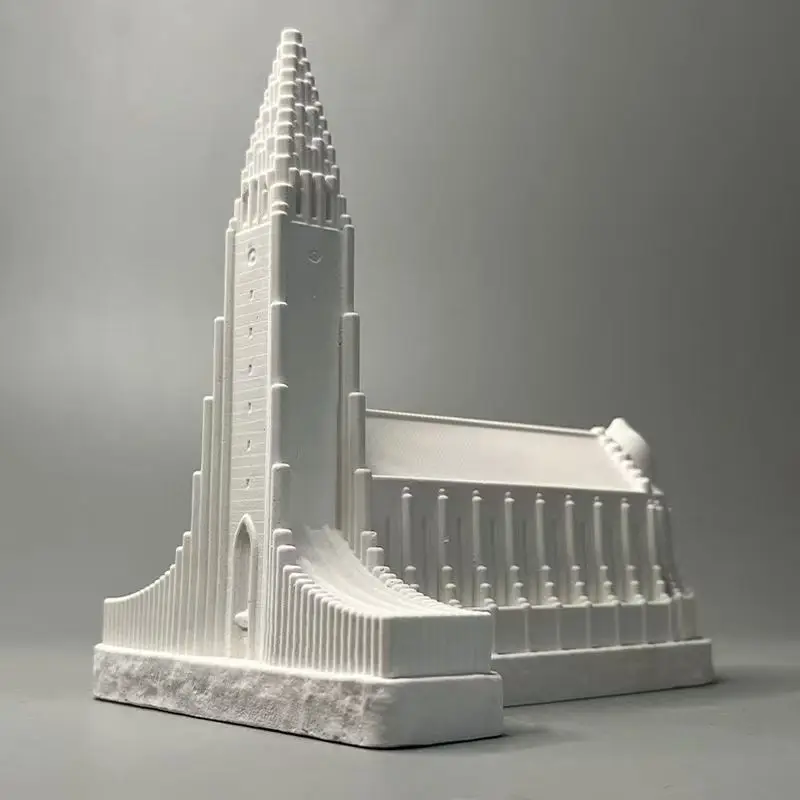 Nordic Cement Cathedral Architectural Model Statue Ornaments Sample Room Sculpture Decoration Home Office Figurines Accessories