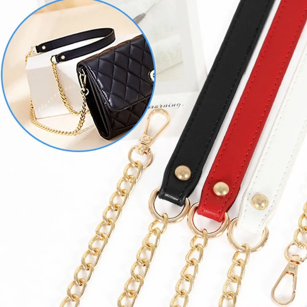 Fashion PU Leather Shoulder Strap Crossbody Bag Chain 120cm Long Durable Replacement Bag Belt DIY Buckle Bag Accessories