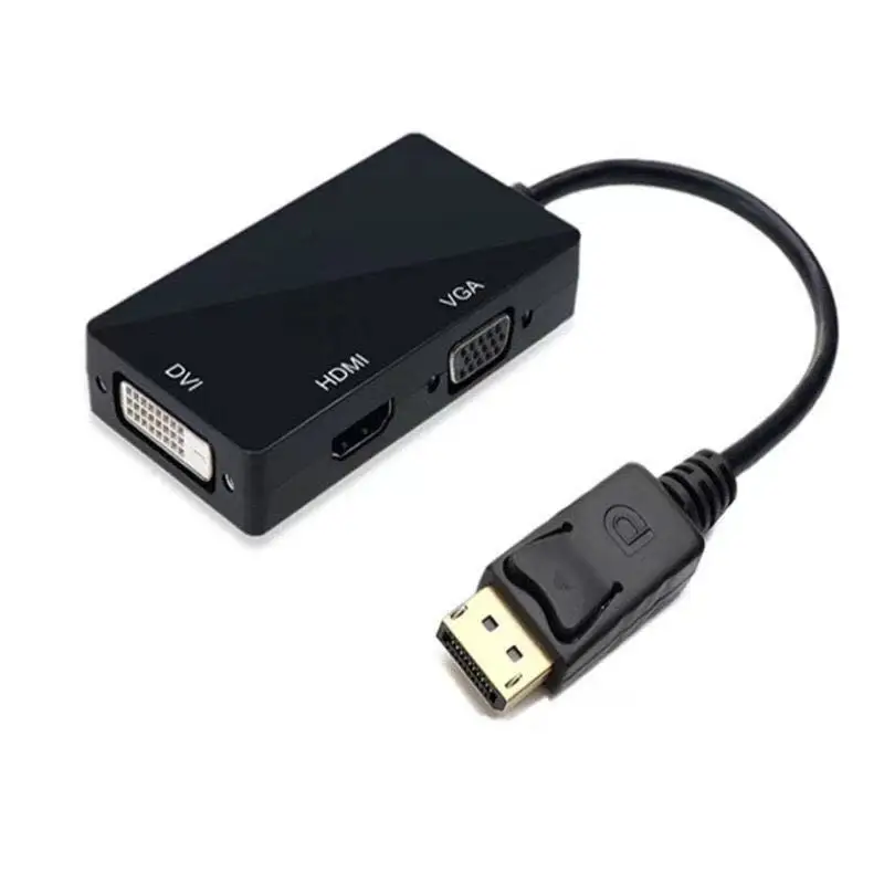 3 IN1 Display port mini DP to HDMI DVI VGA Cable adapter Cable Converter Connector For Projector TV Computer Laptop PC Converter