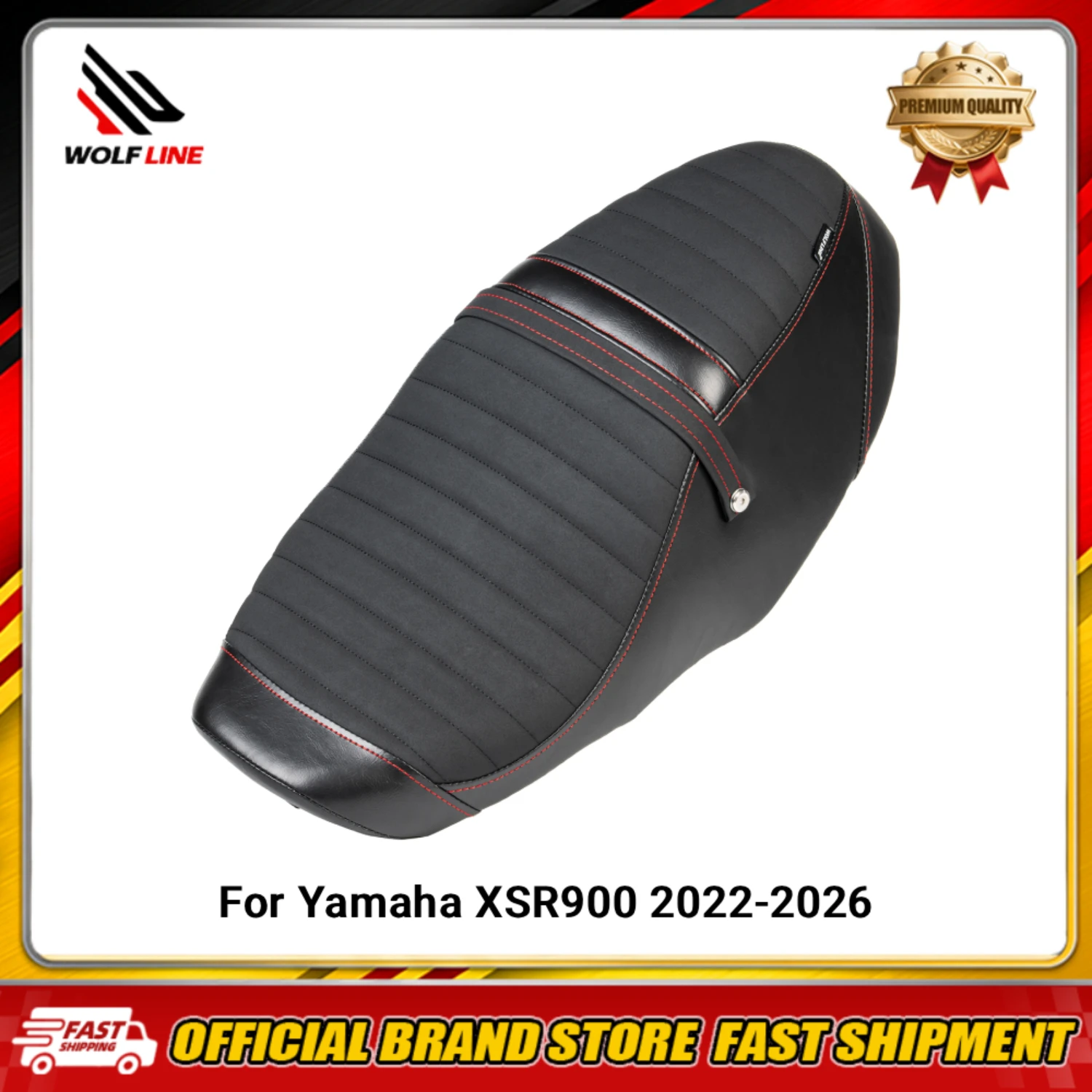 WOLFLINE Complete One-piece Seat for Yamaha XSR900 2022-2026 One Piece Rider Passenger Seat Saddle Great Upgrade Comfort Riding
