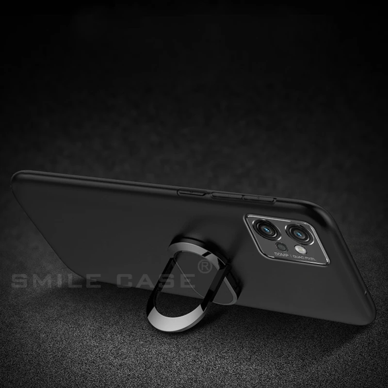 With Ring Magnetic Black Soft TPU Case for Motorola Moto G32 Funda