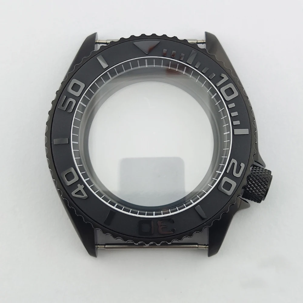 Watch Case 41mm SKX007 Stainless Steel Case NH35 Case Screw In Crown Watch Parts Sapphire Glass Case Fit NH35/NH36 Movement