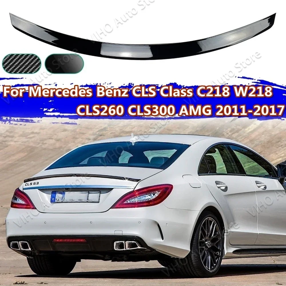 Car Roof Spoiler ABS Rear Trunk Spoiler For Mercedes-Benz CLS Class C218 2011-2017 CLS260 CLS300 AMG Tail Wings Body Kit Tuning