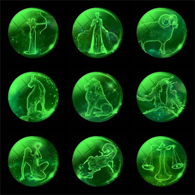 Luminous 12 Constellation Dome Glass Pendant Necklace for Women and Men's Birthday Party Gift Necklace Jewelry Glows in the Dark image 5
